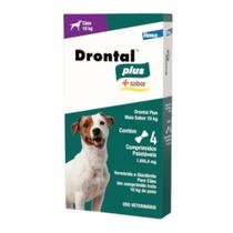 Vermífugo DrontaL Plus + Sabor até 10kg com 4 Comprimidos Vermífugo DrontaL Plus + Sabor até 10kg com 4 Comprimidos