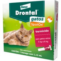 Vermífugo Drontal SpotOn 1,12ml para Gatos de 5 Kg a 8 Kg