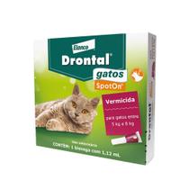 Vermífugo Drontal SpotOn Elanco para Gatos 1 Bisnaga 1,12ml