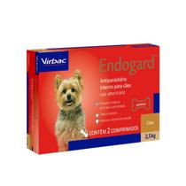 Vermífugo Endogard Cães até 2,5kg 2 comprimidos - Virbac
