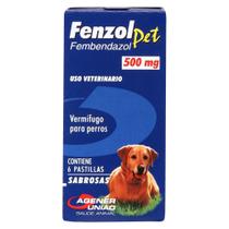 Vermífugo Fenzol Agener 500mg c/ 6 comprimidos