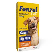 Vermífugo Fenzol Pet 500mg com 6 Comprimidos Vermífugo Fenzol Pet 500mg com 6 Comprimidos