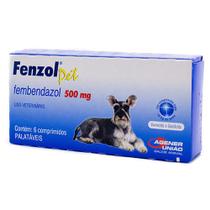 Vermífugo Fenzol Pet Agener União para Cães 500mg 6 comprimidos - Agener Uniao