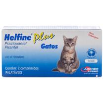 Vermífugo Helfine Plus Gatos com 2 Comprimidos