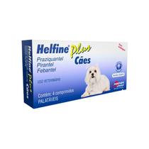 Vermifúgo Helfine Plus Para Cães Até 10Kg Agener União 4 Comprimidos