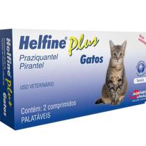 Vermífugo helfine plus para gatos - 2 comprimidos - AGENER UNIÃO