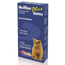 Vermifugo Helfine Plus para Gatos Agener - 2 Comprimidos