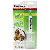 Vermífugo König Basken Suspensão Plus5 para Cães até 15 Kg - 3 mL