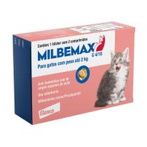 Vermífugo Milbemax Para Gatos Até 2kg 2 Comprimidos - ELANCO