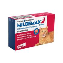 Vermífugo Milbemax para Gatos de 2 a 8 kg 40mg com 2 Comprimidos