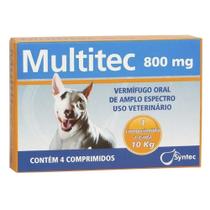 Vermífugo Multitec 800mg comprimido para 10kg - Syntec