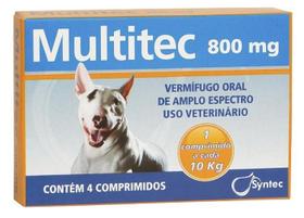 Vermífugo Multitec 800Mg Comprimido Para 10Kg - Syntec