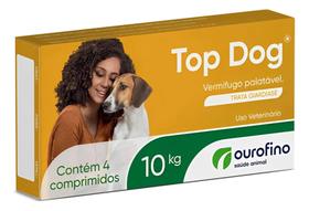 Vermifugo Ouro Fino Top Dog 10kg 4 Comprimidos - ourofino