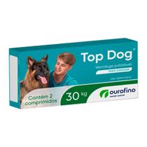Vermifugo Ouro Fino Top Dog para Cães de até 30kg - 2 Comprimidos - Ouro Fino Pet