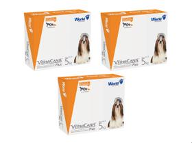 Vermifugo P/ Cães 5kg Vermicanis Plus 400mg World 12 Comp