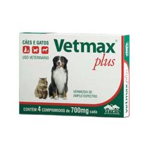 Vermifugo p/ cães e gatos vetmax plus 700mg (4 comp.) - vetnil