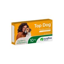 Vermífugo Palatável Ourofino Top Dog 1000mg 4 Comprimidos 10kg