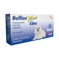 Vermífugo para Cachorro Helfine Plus 4 Comprimidos Agener