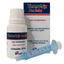 Vermífugo para Cães e Gatos Vermotrix Plus Baby 20 ml - Dose Única