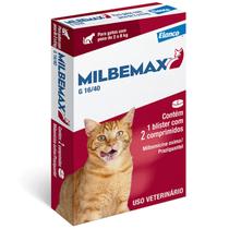 Vermífugo para Gatos Elanco Milbemax 2 kg à 8 kg 2 Comp