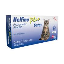 Vermífugo para Gatos Helfine Plus c/ 2 Comprimidos