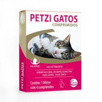 Vermífugo Petzi Gatos - 4 Comprimidos