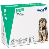 Vermífugo Plus World Veterinária Vermicanis Cartucho para Cães de 10 Kg - 4 Comprimidos