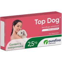 Vermífugo Top Dog 2,5kg 4 Comprimidos Ourofino