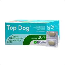 Vermífugo Top Dog 3000mg Cães até 30Kg - Blíster 2 Comprimidos - OuroFino