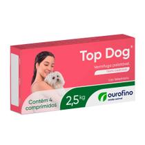 Vermífugo Top Dog com 4 Comprimidos Cães de 2,5 Kg - OURO FINO