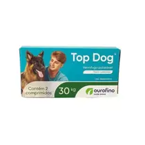 Vermífugo Top Dog Ourofino Cães Até 30kg C/ 2 Comprimidos