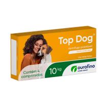 Vermífugo Top Dog para Cães 10 kg 4 Comprimidos