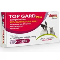 Vermífugo Top Gard Plus 600 Mg - 4 Comprimidos - Vansil
