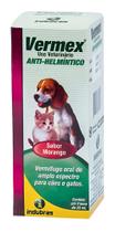 Vermífugo Vermex Em Gotas Sabor Morango Cães Gatos 20ml