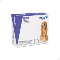 Vermífugo VermiCanis Plus 2,4g 2 Comprimidos Carne Cães 30kg Medida:30kg Vermífugo VermiCanis Plus 2,4g 2 Comprimidos Carne Cães 30kg Medida:30kg