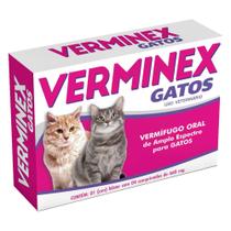 Vermífugo verminex gato c/04 comprimidos vetbras