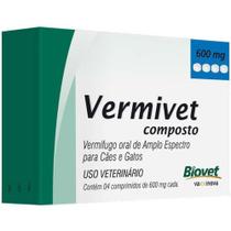 Vermífugo Vermivet Composto - 4 Comprimidos - Biovet