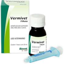 Vermífugo Vermivet Filhotes Suspensao - 20 ml - Biovet