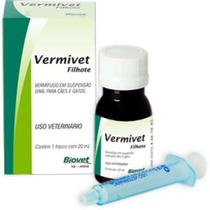Vermífugo Vermivet Filhotes Suspensao - 20 ml - Biovet Vermífugo Vermivet Filhotes Suspensao - 20 ml - Biovet