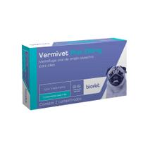 Vermífugo Vermivet Plus para Cães 330 mg - 2 Comprimidos - Biovet