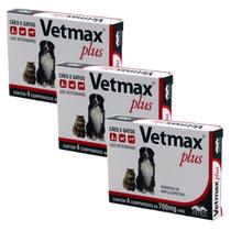 Vermífugo Vetmax Cães E Gatos 4 Comprimidos Kit 3cx Vetnil