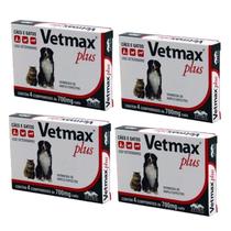 Vermífugo Vetmax Cães E Gatos 4 Comprimidos Kit 4cx Vetnil