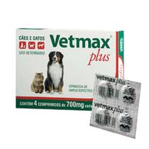 Vermifugo vetmax plus caes e gatos, 4 comprimidos - vetnil