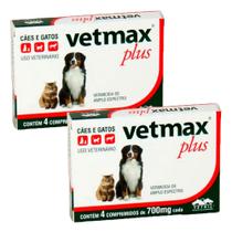 Vermifugo Vetmax Plus Caes E Gatos Vetnil C/4 - Total 8 Cp