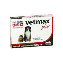 Vermifugo vetmax plus cartela  c/4 comprimidos - Vetnil