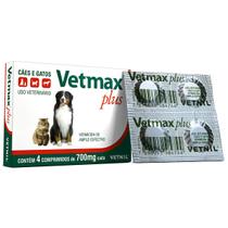 Vermifugo Vetmax Plus para Caes e Gatos 4 Comprimidos