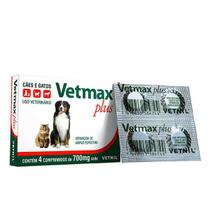 Vermífugo Vetmax Plus para Cães e Gatos Vetnil 700mg 4 comprimidos
