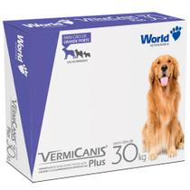 Vermífugo World Veterinária VermiCanis Plus para Cães de 30 Kg - 2 Comprimidos
