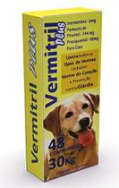 Vermitril 4 Comprimidos Saborosos para Cães Grandes 20 a 40 kg