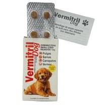 Vermitril Filhotes Anti carrapatos, Pulgas, Vermes e Sarnas para Cães Tripla Ação